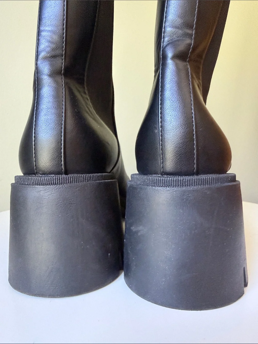 Zara Chunky Chelsea Boots Black Lug Sole Platform Ankle Boots EU 39 US 8.5